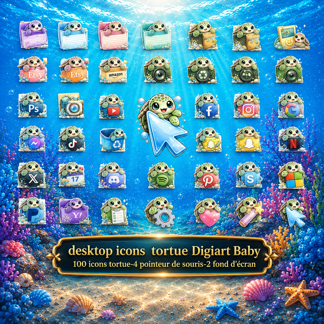 (image for) Desktop icones Tortue